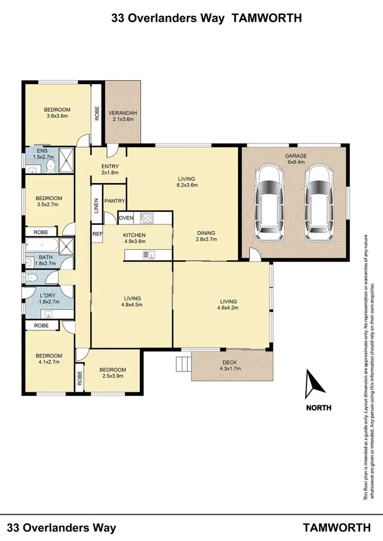 Floorplan of Homely house listing, 33 Overlanders Way, Tamworth NSW 2340