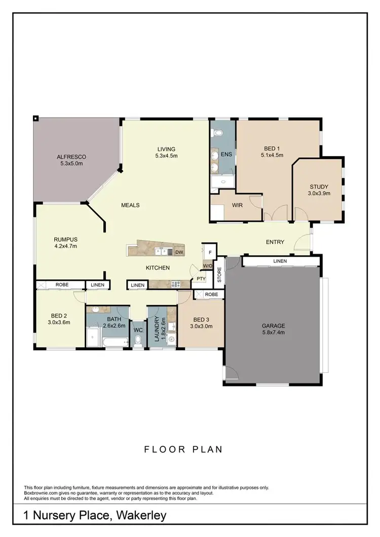 Floorplan of Homely house listing, 1 Nursery Place, Wakerley QLD 4154