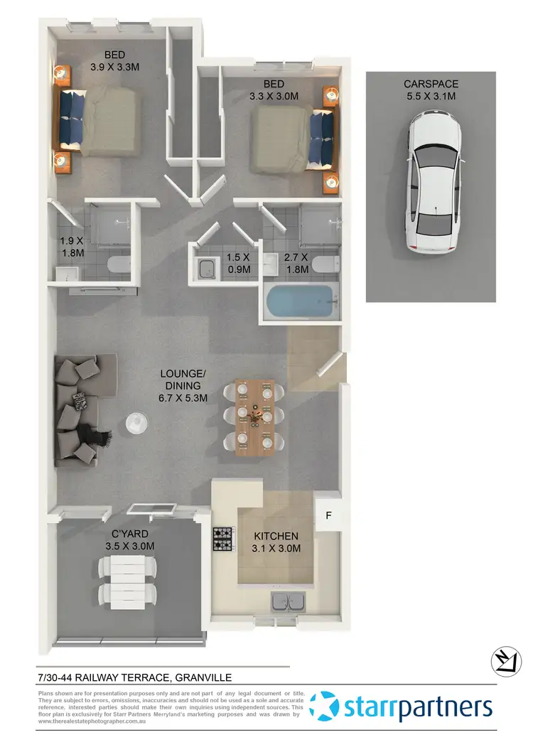 Floorplan of Homely unit listing, 7/30-44 Railway Terrace, Merrylands NSW 2160