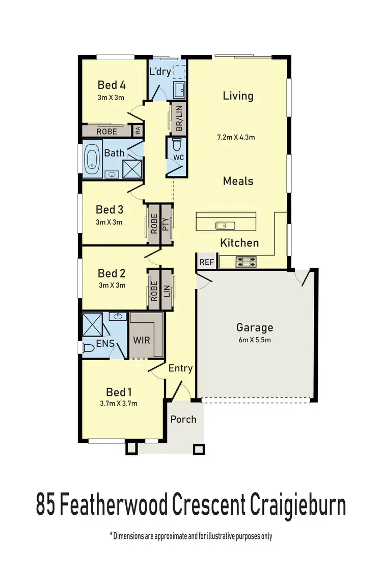 Floorplan of Homely house listing, 85 Featherwood Crescent, Craigieburn VIC 3064