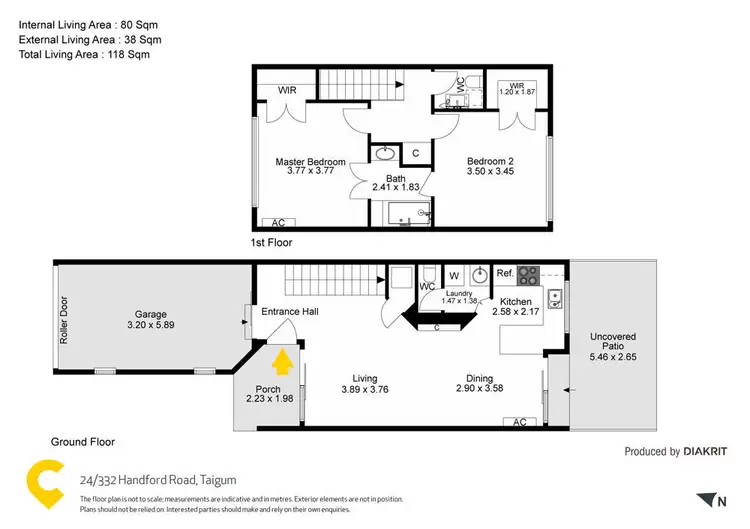 Floorplan of Homely townhouse listing, 24/332 Handford Road, Taigum QLD 4018