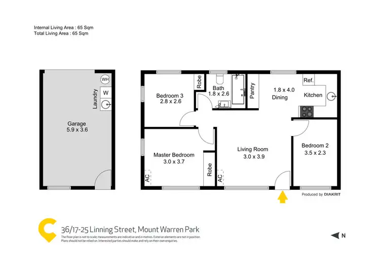 Floorplan of Homely townhouse listing, 36/17-25 Linning Street, Mount Warren Park QLD 4207