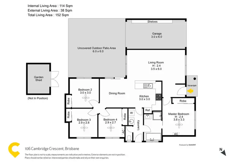 Floorplan of Homely house listing, 106 Cambridge Crescent, Fitzgibbon QLD 4018