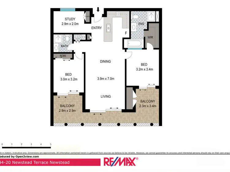 Floorplan of Homely unit listing, 44/20 Newstead Terrace, Newstead QLD 4006