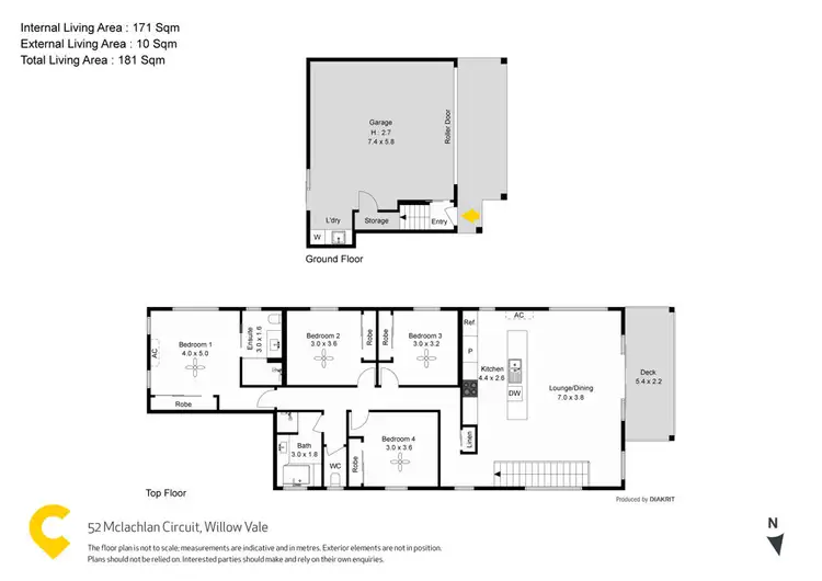 Floorplan of Homely house listing, 52 Mclachlan Circuit, Willow Vale QLD 4209