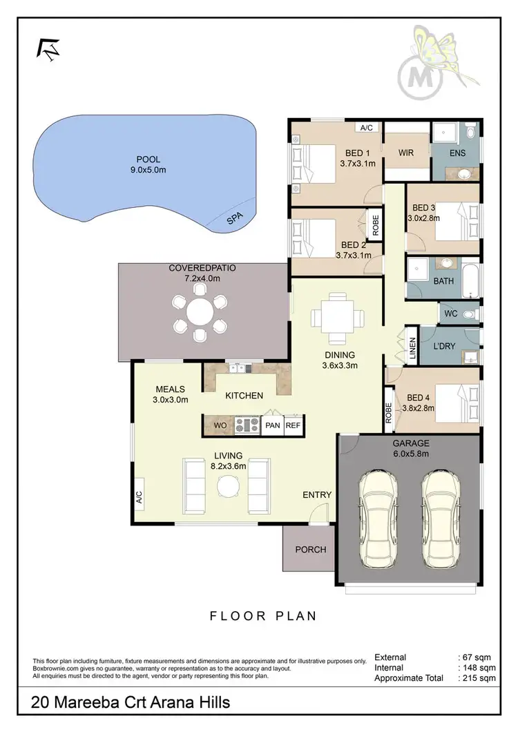 Floorplan of Homely house listing, 20 Mareeba Court, Arana Hills QLD 4054