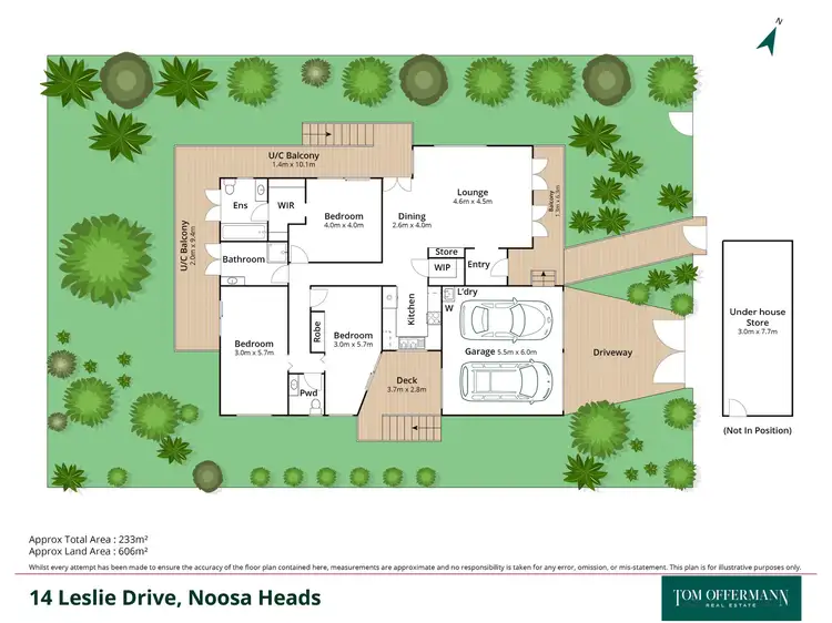 Floorplan of Homely house listing, 14 Leslie Drive, Noosa Heads QLD 4567