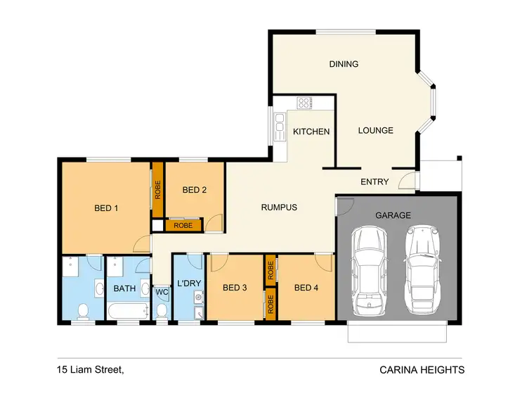 Floorplan of Homely house listing, 15 Liam Street, Carina Heights QLD 4152