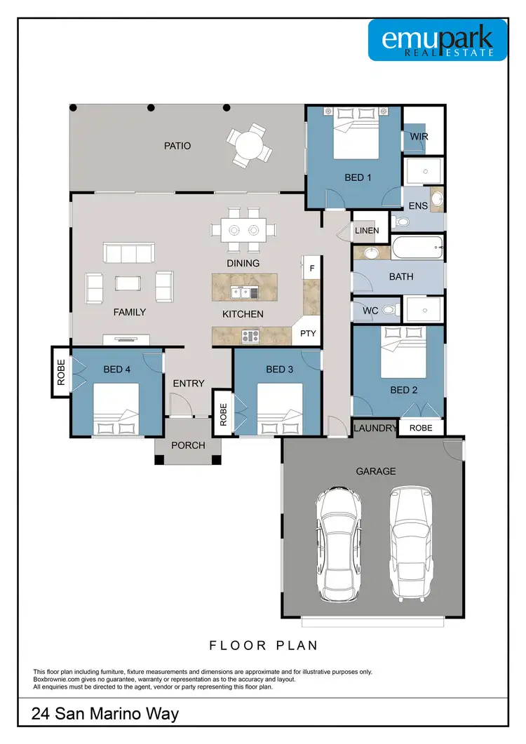 Floorplan of Homely house listing, 24 San Marino Way, Zilzie QLD 4710