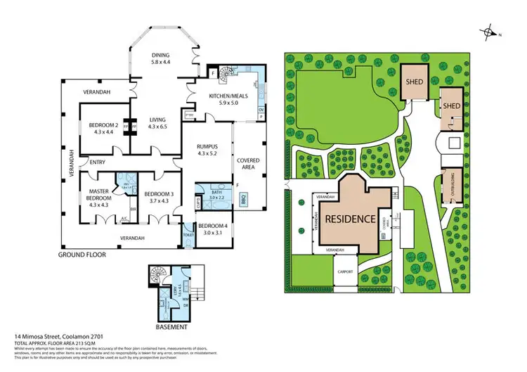 Floorplan of Homely house listing, 14 Mimosa St, Coolamon NSW 2701