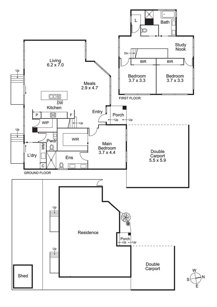 Floorplan of Homely townhouse listing, 2/309 Findon Road, Epping VIC 3076