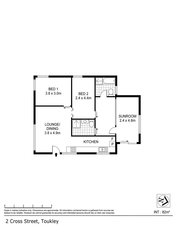 Floorplan of Homely house listing, 2 Cross Street, Toukley NSW 2263