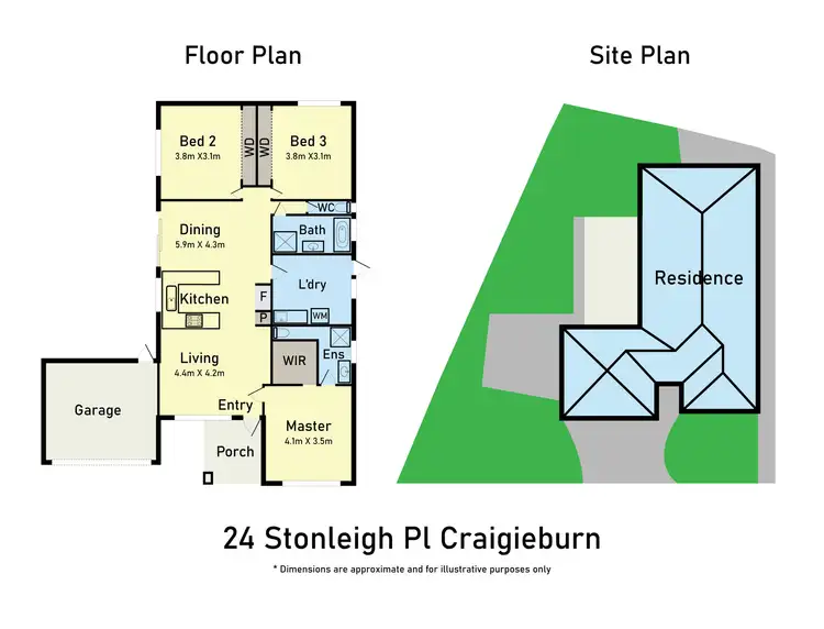 Floorplan of Homely house listing, 24 Stoneleigh Place, Craigieburn VIC 3064