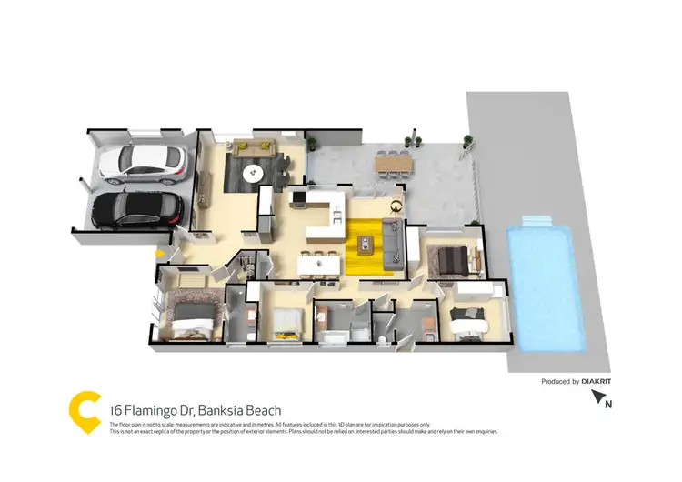 Floorplan of Homely house listing, 16 Flamingo Dr, Banksia Beach QLD 4507