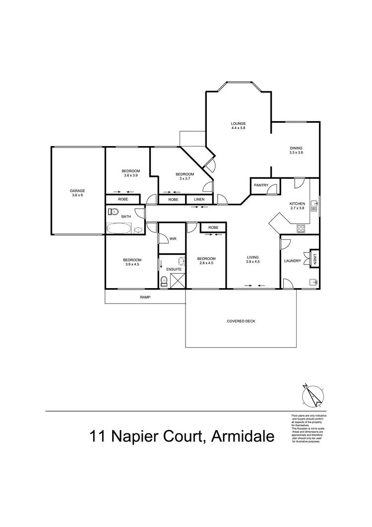 Floorplan of Homely house listing, 11 Napier Court, Armidale NSW 2350