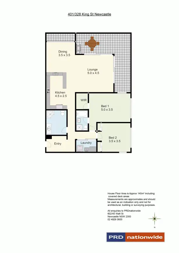 Floorplan of Homely apartment listing, 401/328 King Street, Newcastle NSW 2300