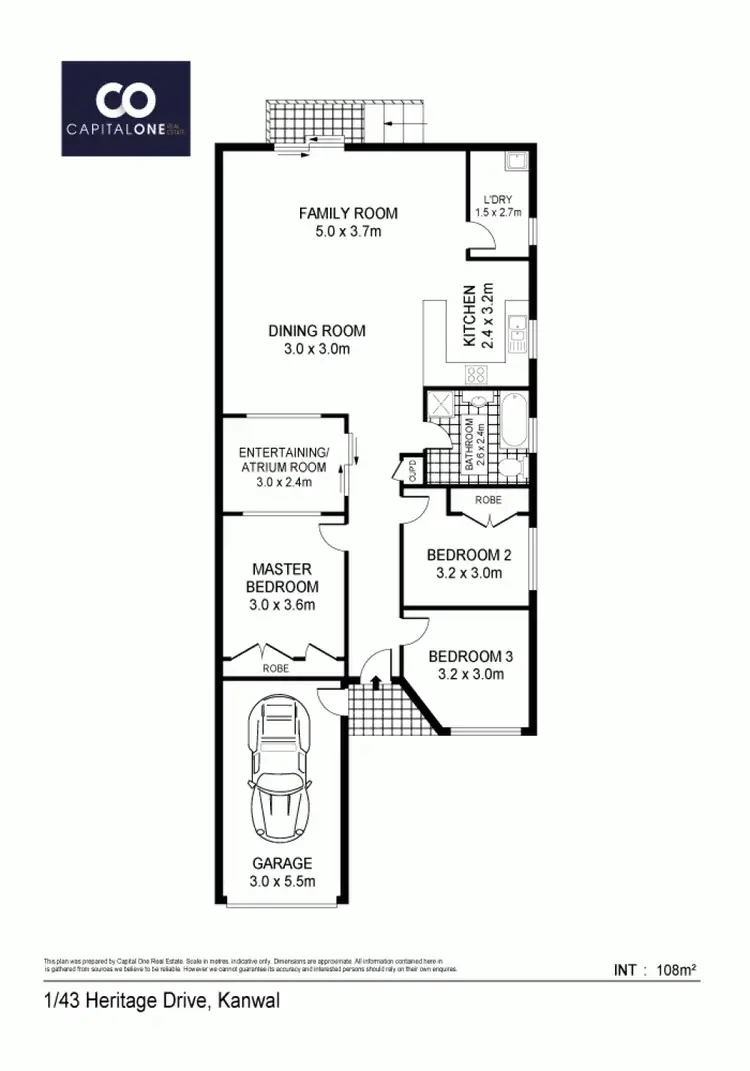 Floorplan of Homely house listing, 1/43 Heritage Drive, Kanwal NSW 2259