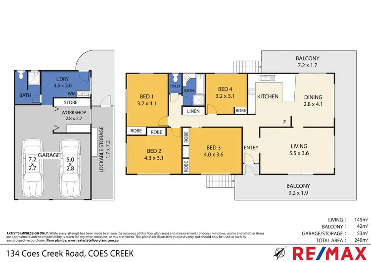 Floorplan of Homely house listing, 134 Coes Creek Road, Coes Creek QLD 4560