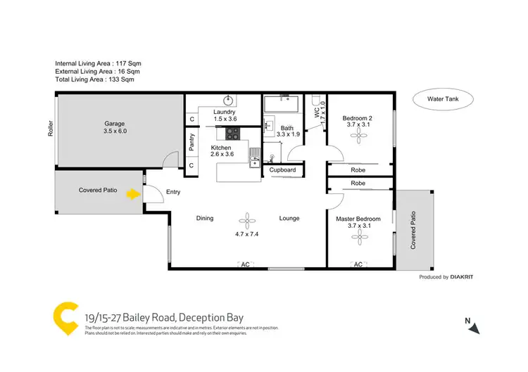 Floorplan of Homely unit listing, 19/15-27 Bailey Road, Deception Bay QLD 4508