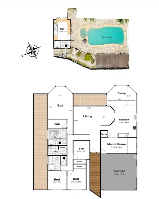 Floorplan of Homely house listing, 45 Parkridge Drive, Withcott QLD 4352