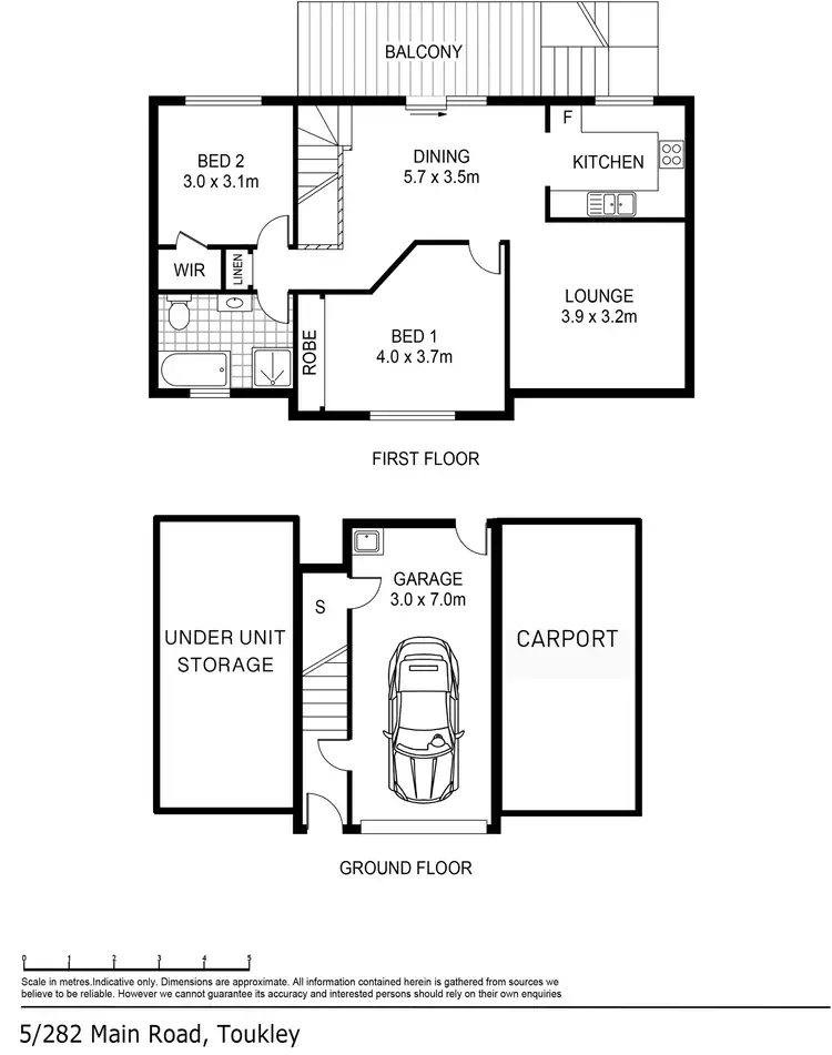 Floorplan of Homely villa listing, 5/282 Main Road, Toukley NSW 2263