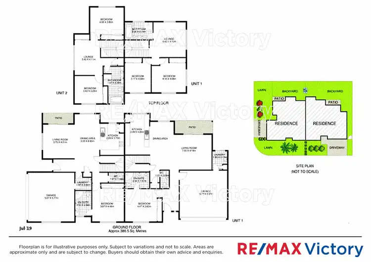 Floorplan of Homely semi-detached listing, Unit 1 & 2 / 1 Gizelle Street, Caboolture QLD 4510