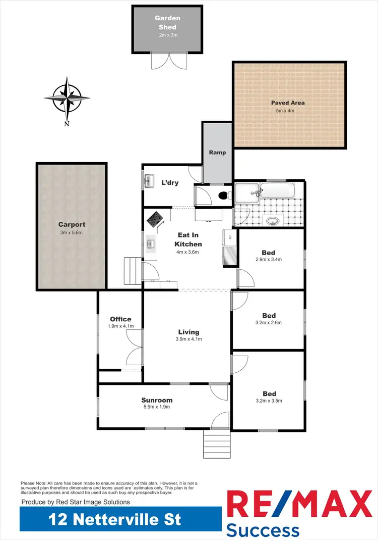 Floorplan of Homely house listing, 12 Netterville Street, East Toowoomba QLD 4350