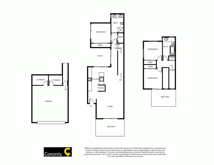 Floorplan of Homely townhouse listing, 2/66 Alpha Street, Taringa QLD 4068