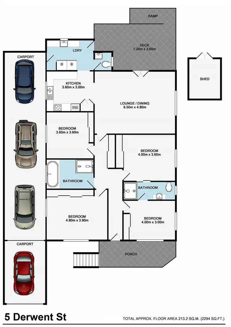 Floorplan of Homely house listing, 5 Derwent Street, Upper Mount Gravatt QLD 4122