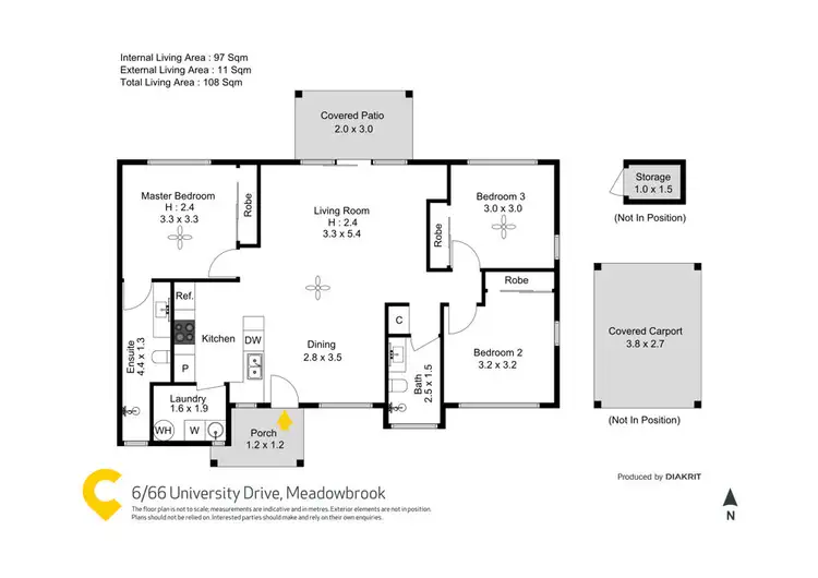 Floorplan of Homely unit listing, z6/66 University Drive, Meadowbrook QLD 4131