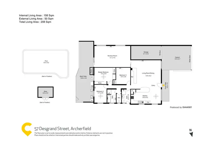Floorplan of Homely house listing, 57 Desgrand Street, Archerfield QLD 4108
