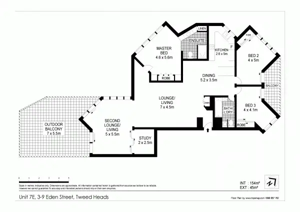 Floorplan of Homely unit listing, 7E/3-9 Eden Street, Rainbow Bay QLD 4225