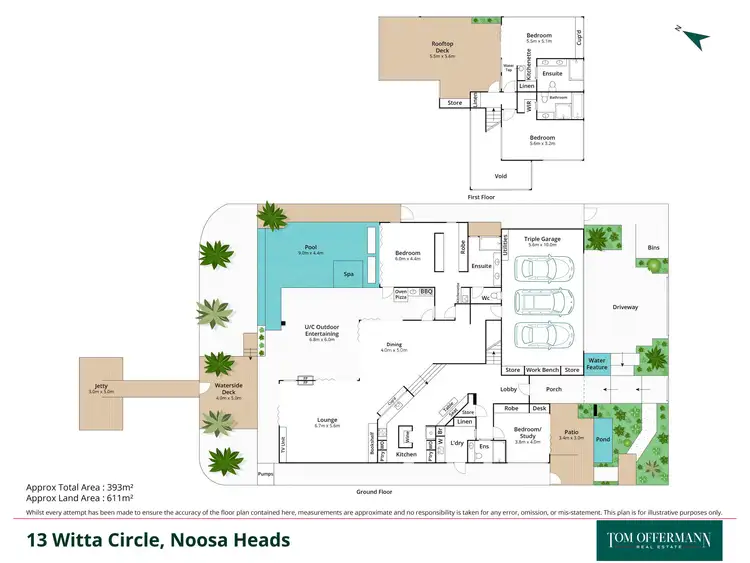 Floorplan of Homely house listing, 13 Witta Circle, Noosa Heads QLD 4567