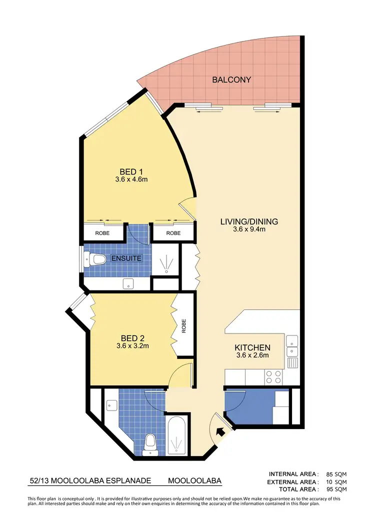 Floorplan of Homely unit listing, 52/13 Mooloolaba Esplanade, Mooloolaba QLD 4557
