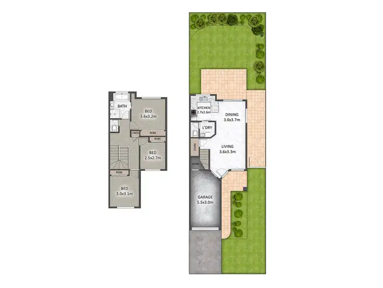 Floorplan of Homely townhouse listing, 64/17 Marlow Street, Woodridge QLD 4114
