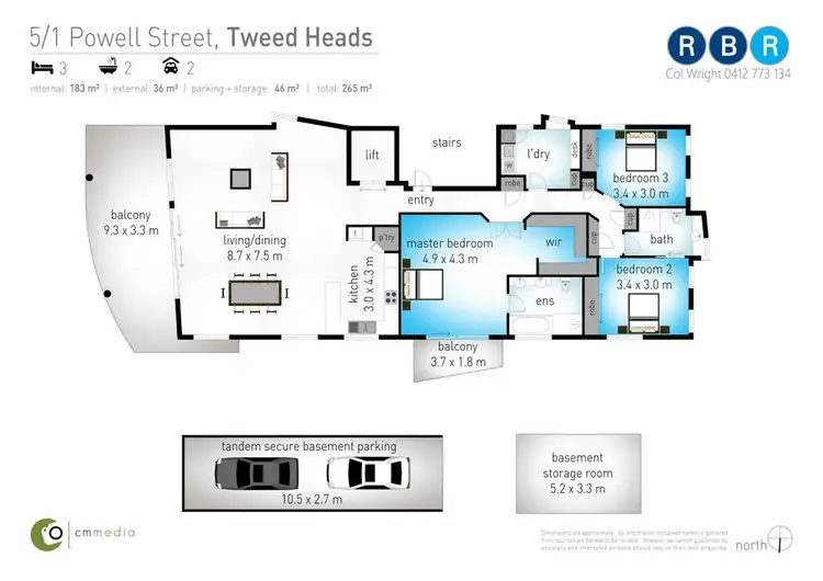 Floorplan of Homely unit listing, 5/1 Powell Street, Tweed Heads NSW 2485