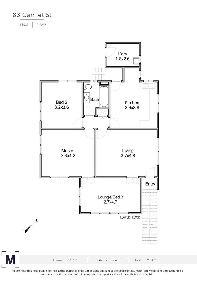 Floorplan of Homely house listing, 83 Camlet Street, Mount Gravatt East QLD 4122
