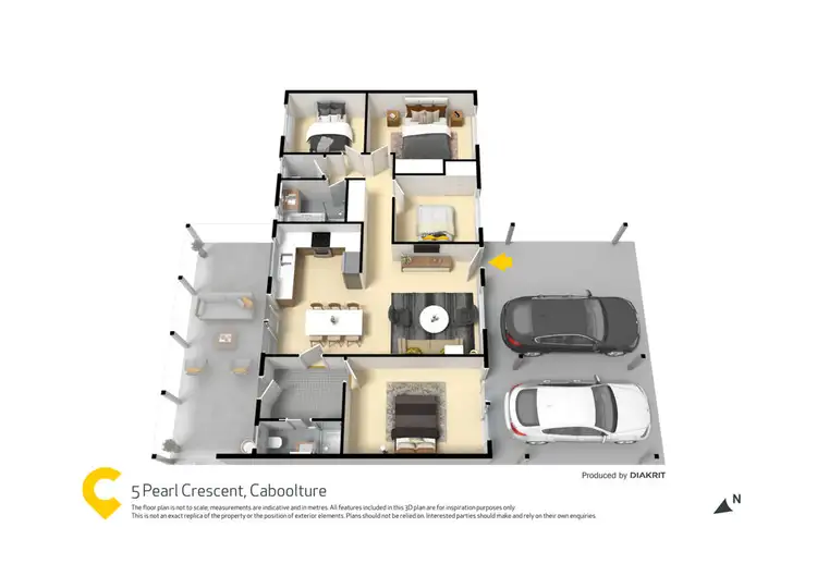 Floorplan of Homely house listing, 5 Pearl Crescent, Caboolture QLD 4510