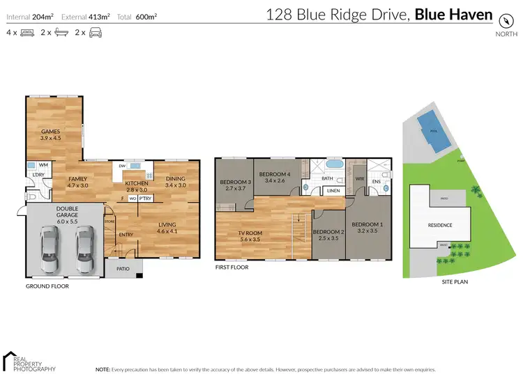 Floorplan of Homely house listing, 128 Blueridge Drive, Blue Haven NSW 2262