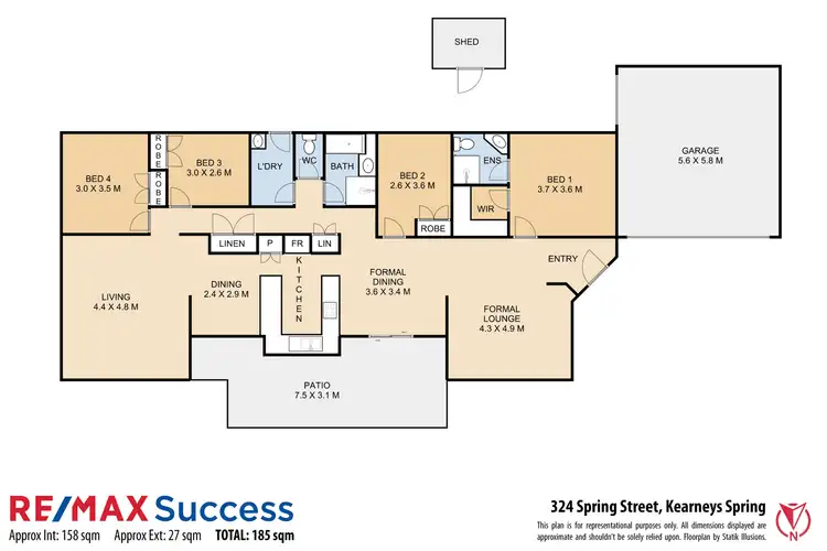 Floorplan of Homely house listing, 324 Spring Street, Kearneys Spring QLD 4350