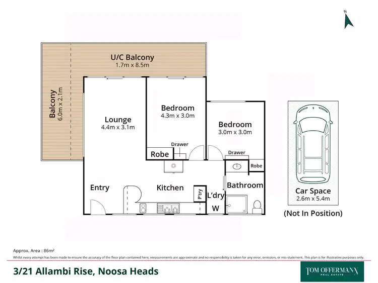 Floorplan of Homely unit listing, 3/21 Allambi Rise, Noosa Heads QLD 4567