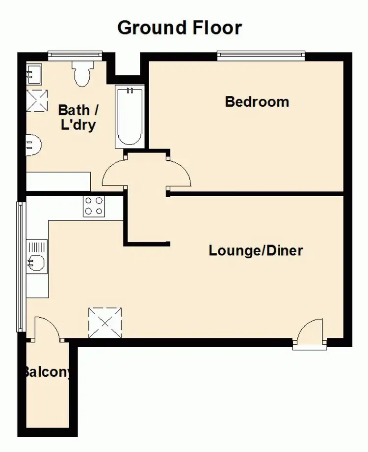 Floorplan of Homely unit listing, 4/2 Prospect Terrace, Red Hill QLD 4059