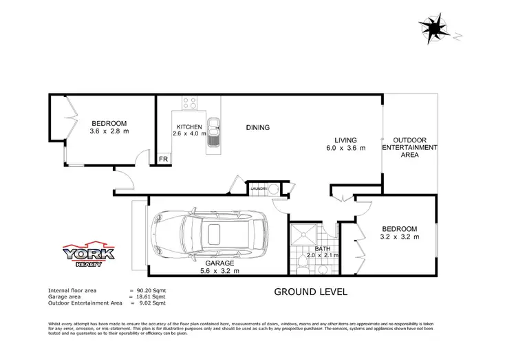 Floorplan of Homely unit listing, 2/12 Wapiti Street, Kearneys Spring QLD 4350