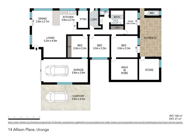 Floorplan of Homely house listing, 14 Allison Place, Urunga NSW 2455