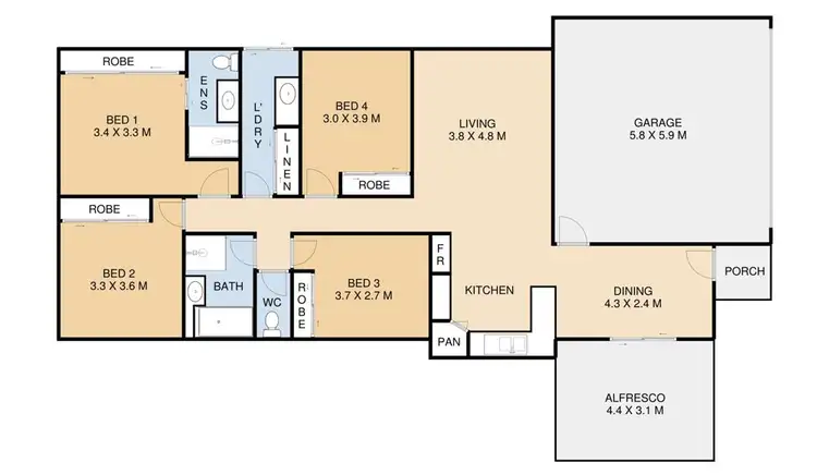 Floorplan of Homely house listing, 1 Farrer Street, Cranley QLD 4350