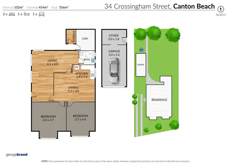 Floorplan of Homely house listing, 34 Crossingham Street, Canton Beach NSW 2263