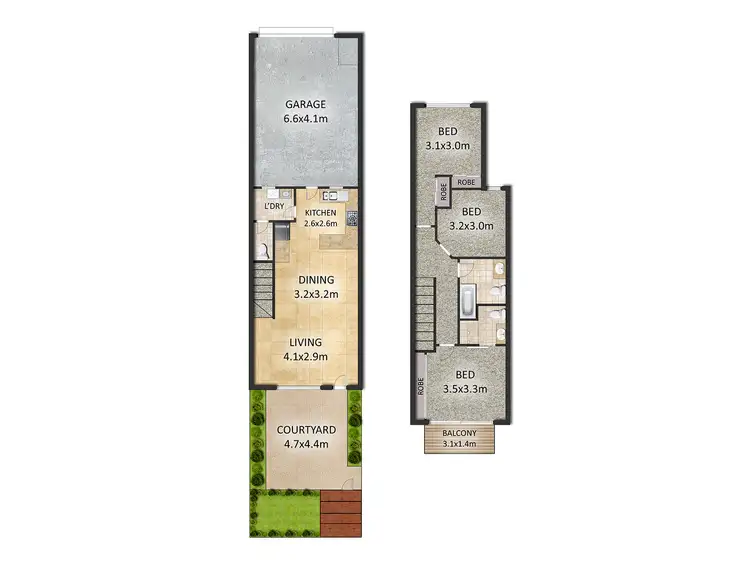 Floorplan of Homely townhouse listing, 4/28 Key Street, Morningside QLD 4170
