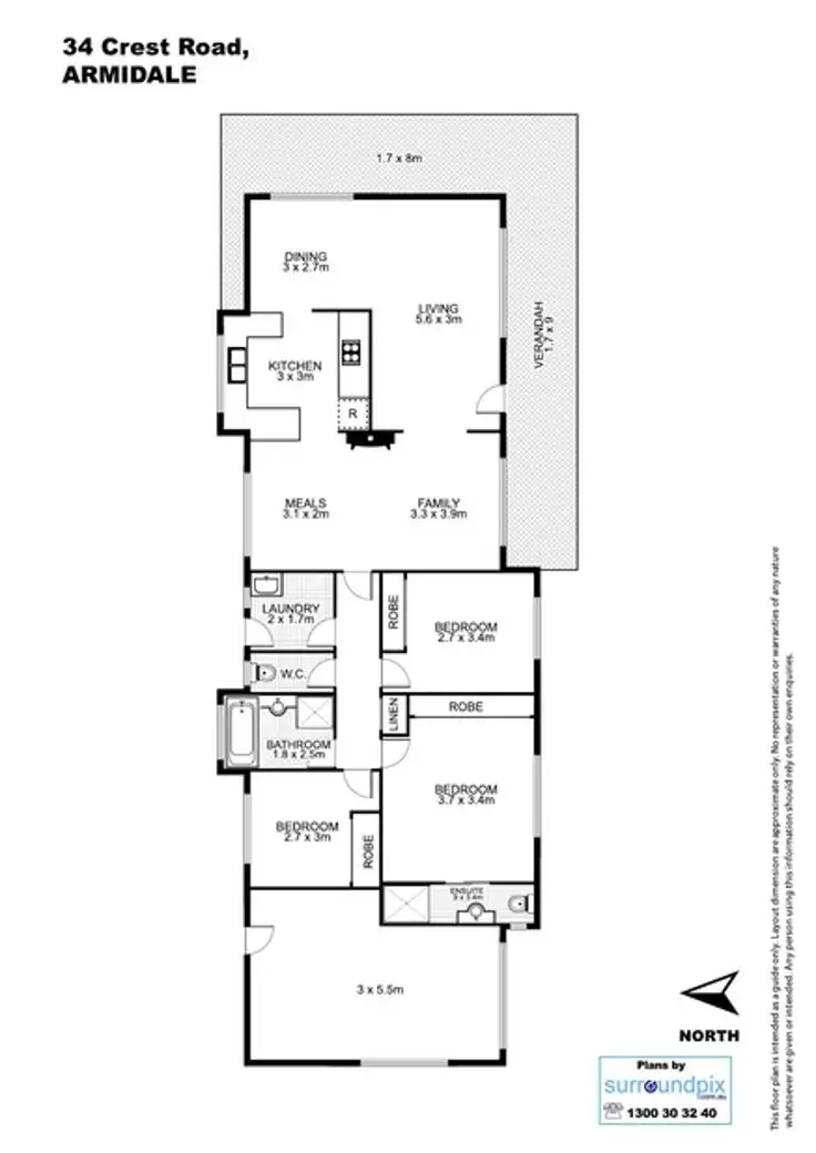 Floorplan of Homely house listing, 34 Crest Road, Armidale NSW 2350