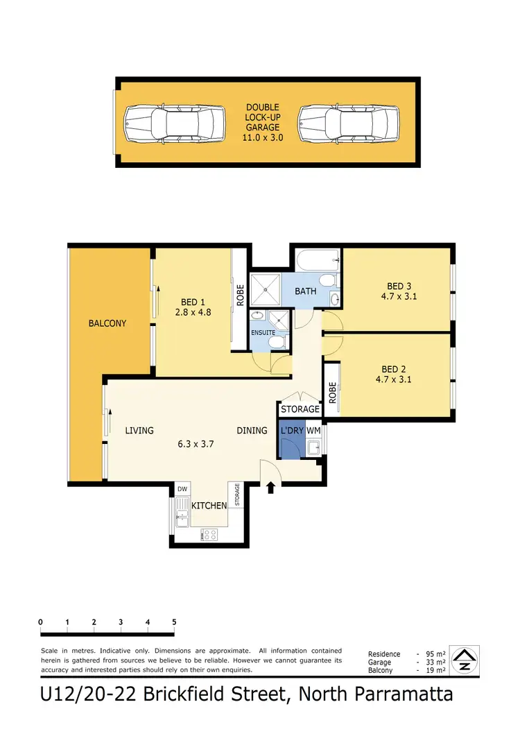 Floorplan of Homely unit listing, 12/20-22 Brickfield Street, North Parramatta NSW 2151