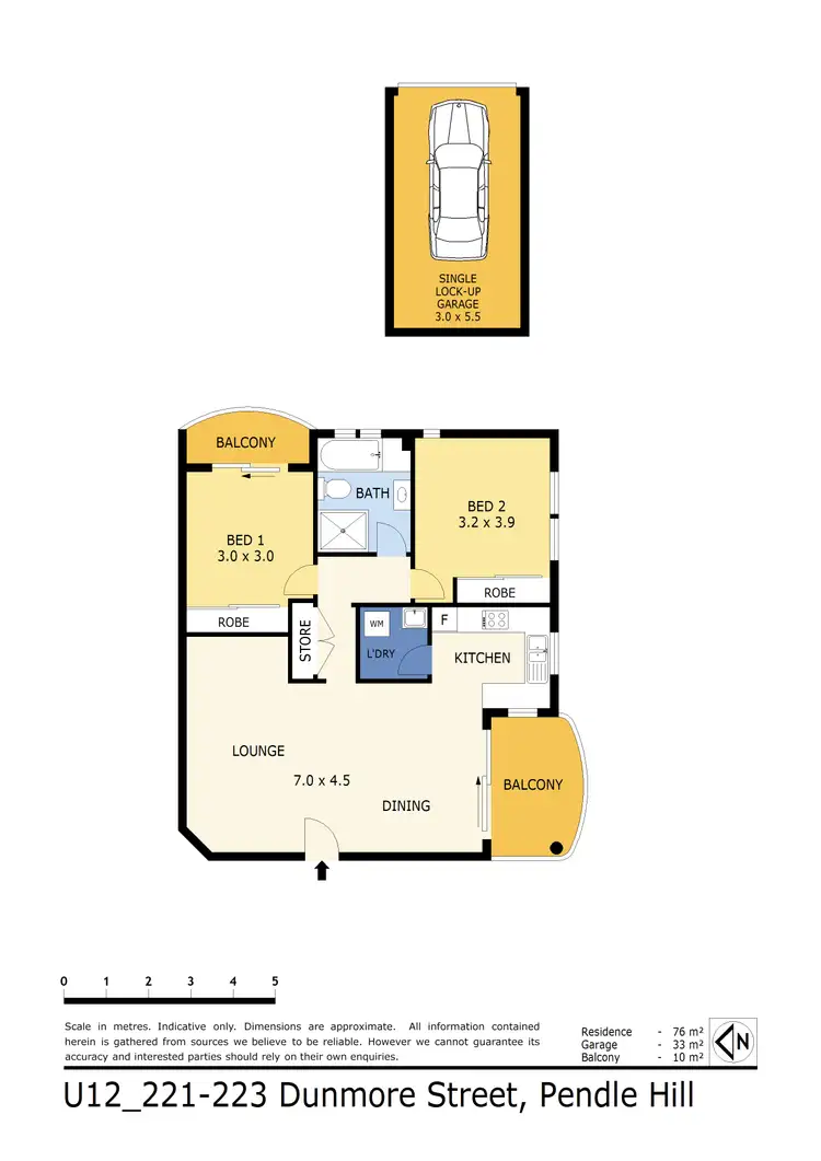 Floorplan of Homely unit listing, 12/221 Dunmore Street, Pendle Hill NSW 2145